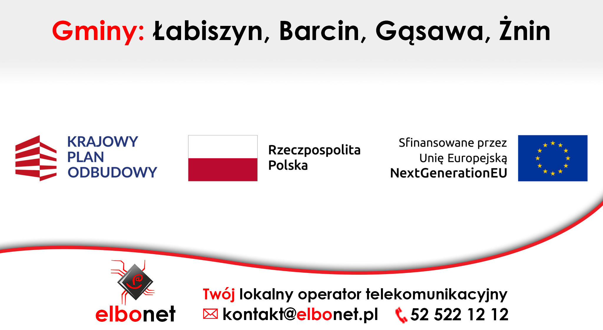 Podłączenie do sieci światłowodowej 2283 gospodarstw